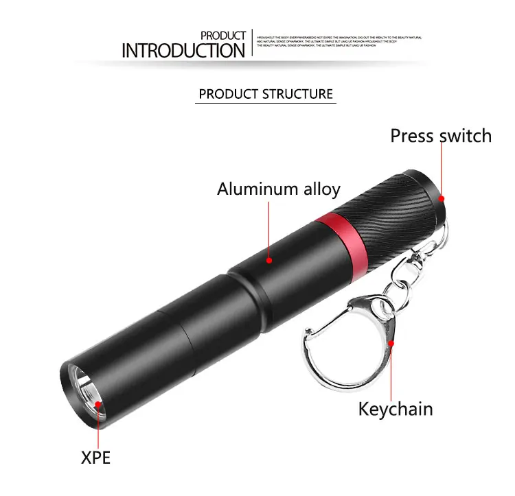 Portable Mini Flashlight Pocket Torch IP67 Waterproof Pen Light Emergency Flashlight Outdoor Mini Torch Aluminum Alloy