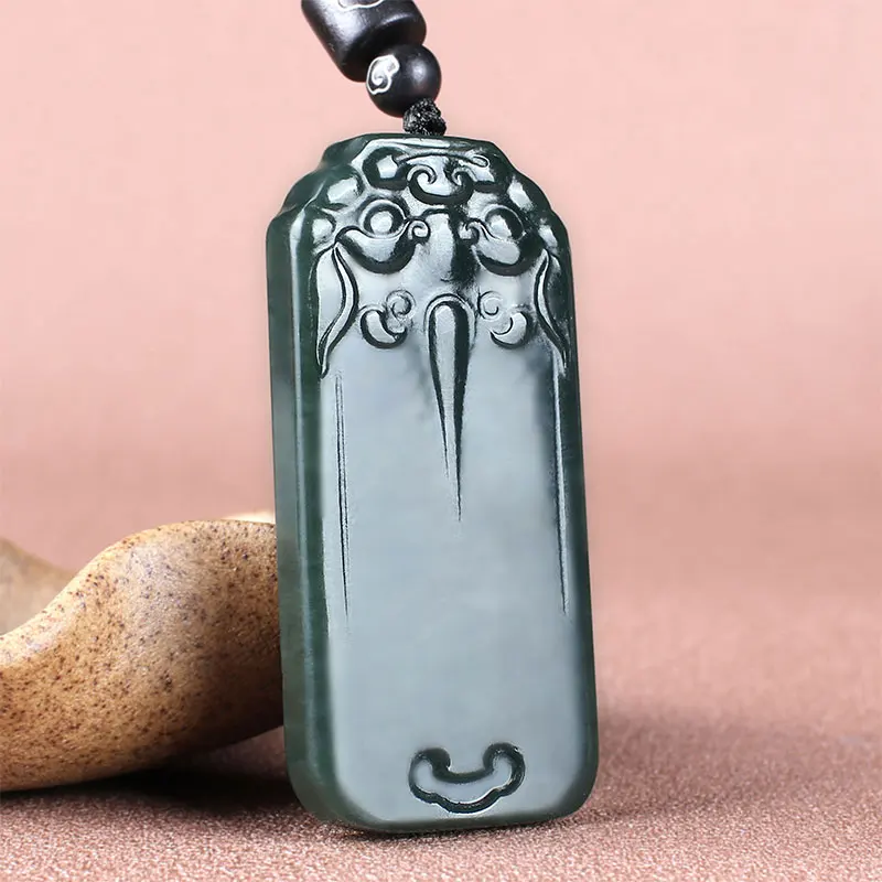 Wonderful Bottle Green Jade Lucky Beast Pendant Amulet Bless Safety Hanging Protective Talisman