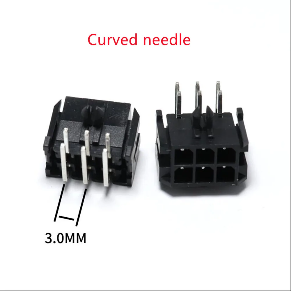 Molex 3.0mm connector small 5557 female socket Staight/Curved needle for PC notebook power wire 2*1P 2 3 4 5 6 7 8 9 10 11 12Pin