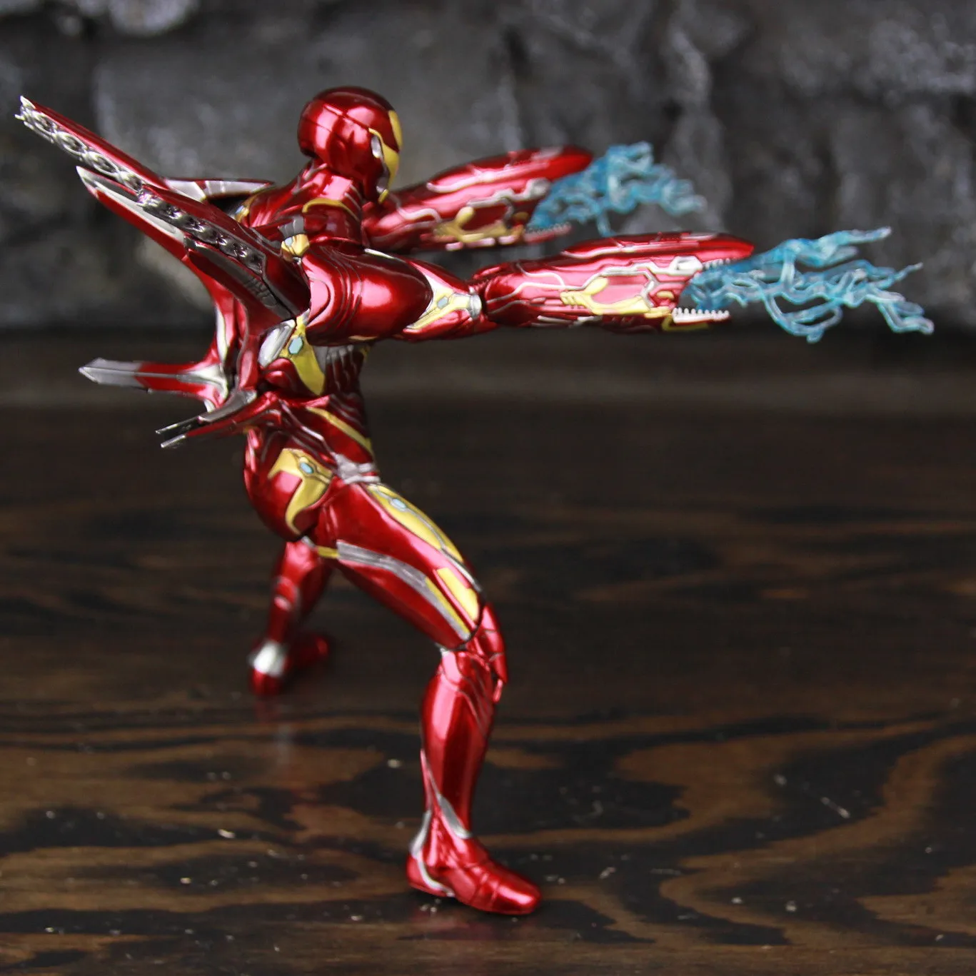 ZD Toys Deluxe Ironman Mark L 50 MK50 Nano Armor Weapons 7" Actionfigur LED-Lichtplattform Tony Stark Infinity War Modellpuppe – Detail 9