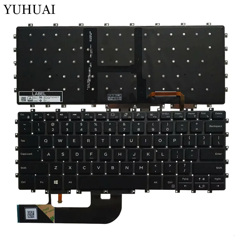 

US laptop Backlit keyboard for Dell XPS15 9575 7590 2IN1 english keyboard 0HC1GN PK132471A00