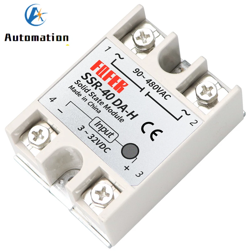 Relè a stato solido SSR-10DA-H 10A in realtà 3-32V DC - 90-480V AC SSR 10DA 15DA 25DA 40gh relè regolatore di resistenza allo stato solido