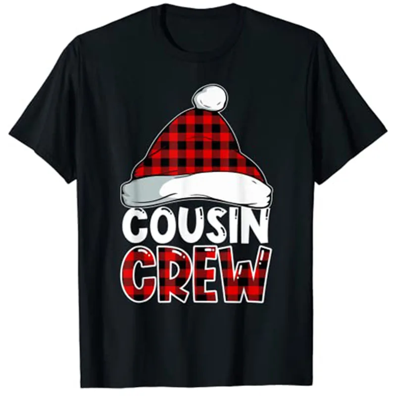 

Christmas Cousin Crew Buffalo Red Plaid Pajamas Family Xmas T-Shirt Gift Idea