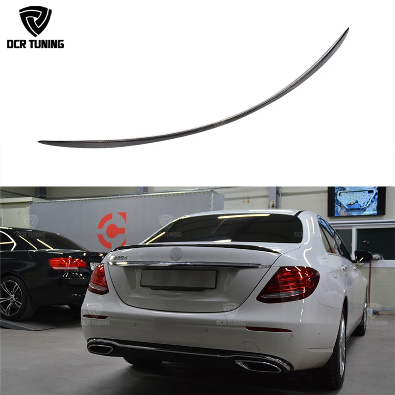 

For Mercedes W213 spoiler E Class 4-Door Sedan E200 E220 E250 E300 Carbon Fiber Rear Trunk Spoiler Wings E63 Style 2016 - UP