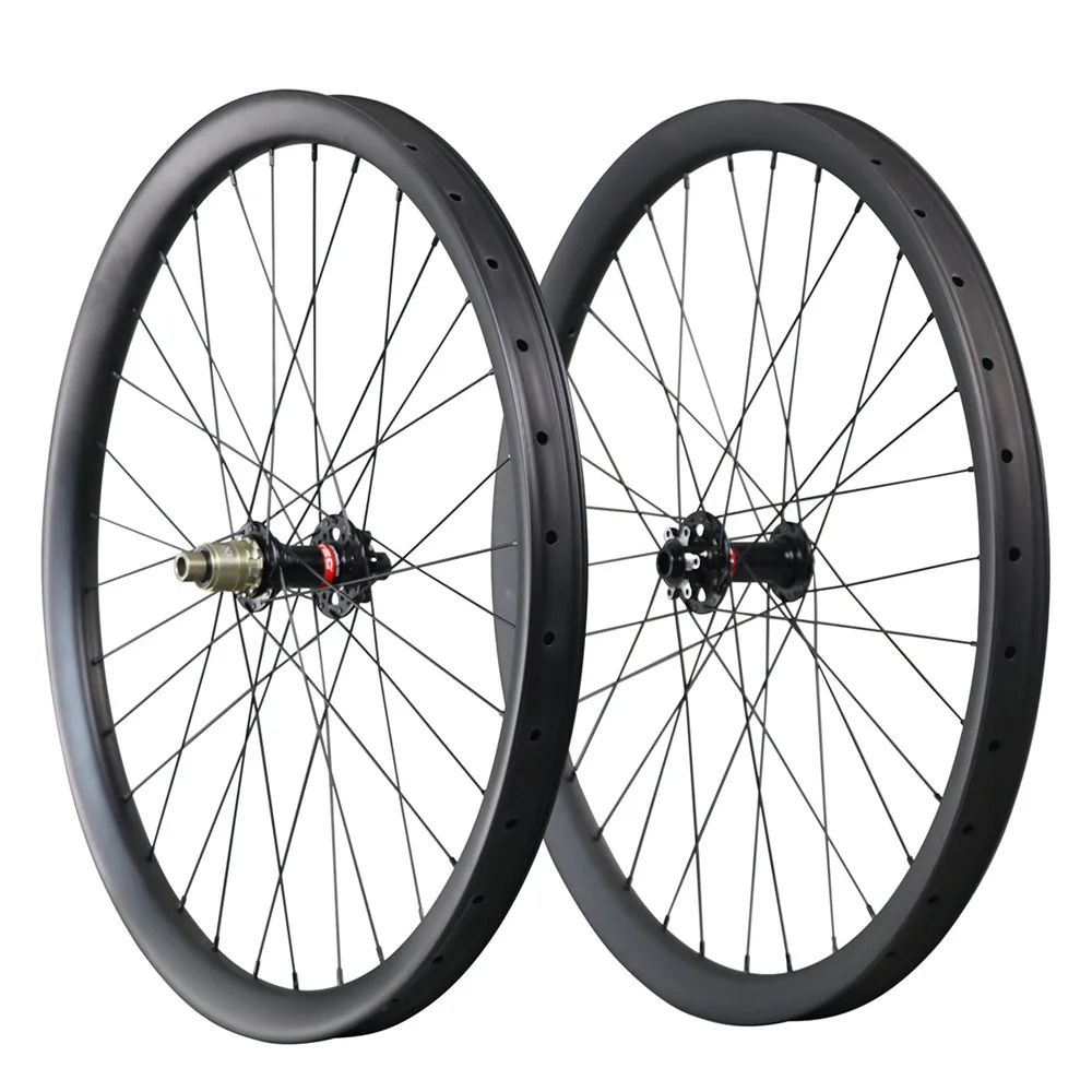 ICAN AM275 Hookless Rim Carbon Mountain Bike Wheelset 35mm Width Front 15x110mm Rear 12x148mm with SHIMAN0 Free hub