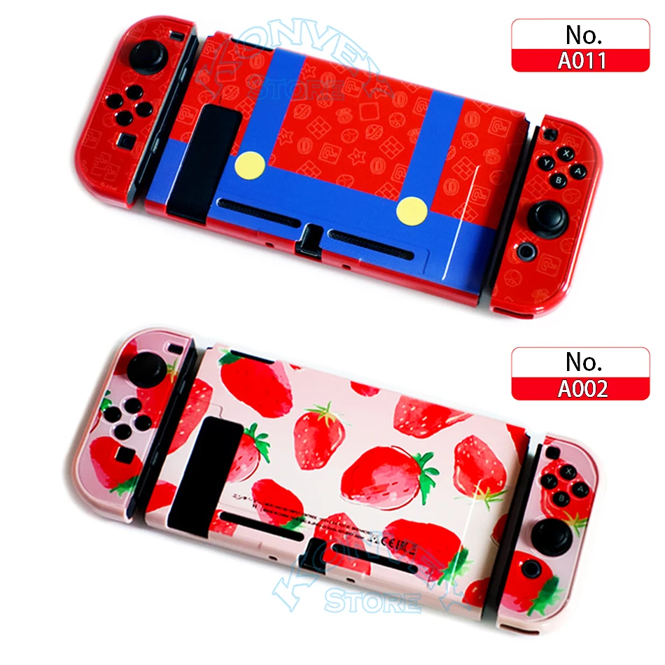 Funda rígida colorida para Nintendo Switch, carcasa con patrón de tema NS, carcasa de piel de color para consola Nintendo Switch, acoplamiento directo