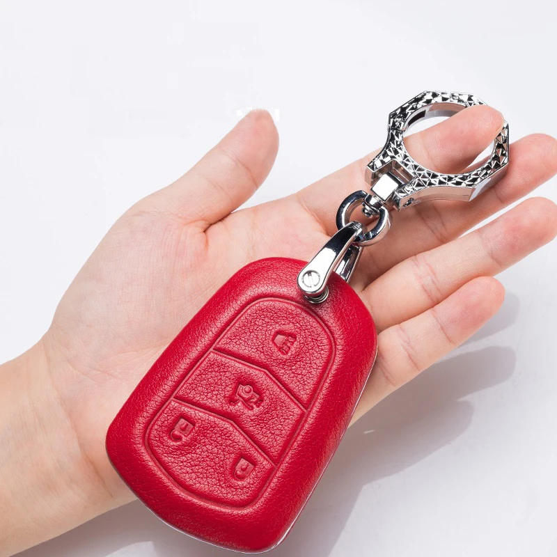 Car Key Plastic Leather Case Auto Key Protection Cover For Cadillac XT5 XT6 ATSL XTS XT4 CT6  Auto Accessories