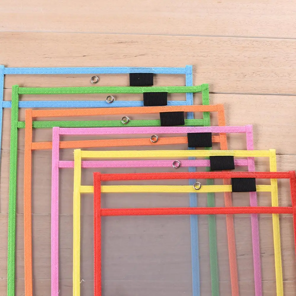 2 Buah Kantong Penyimpanan Dokumen Tahan Air Tas File PVC Gantung Yang Dapat Dihapus Kantong Penyimpanan Dokumen Transparan