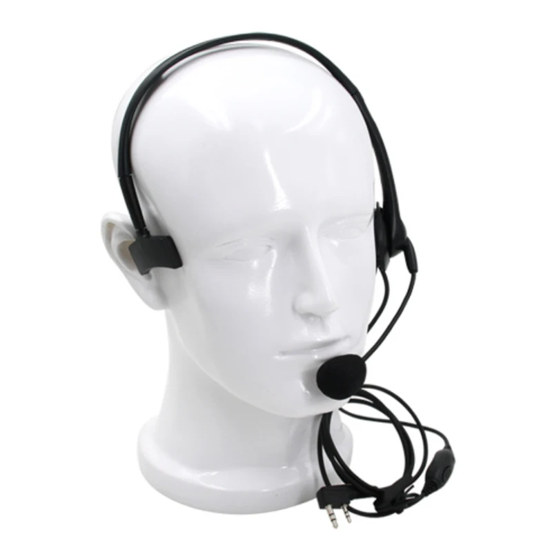 Walkie Talkie Headset, 2 Pin PTT Mic for Kenwood Baofeng, Bf-888s, UV-5R, UV-82, TYT, MD-380, Wouxun, UV5R Earpiece