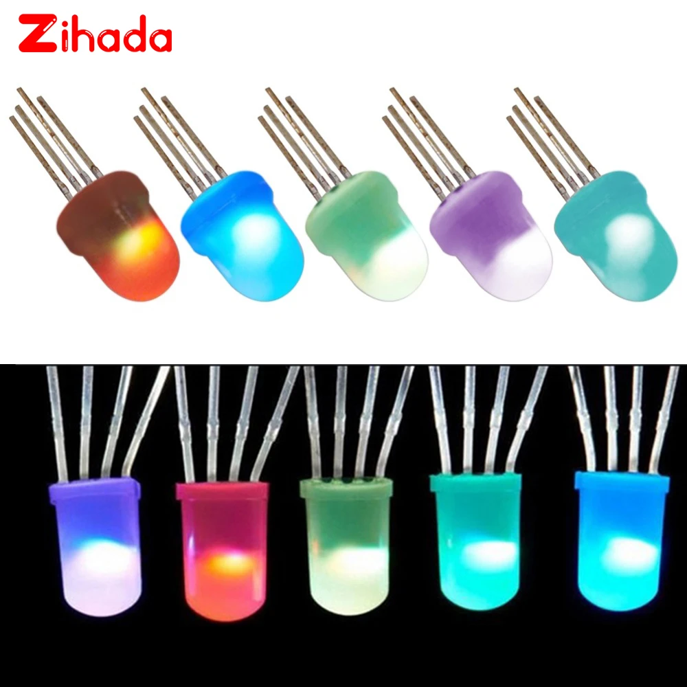 5mm 8mm Okrągłe RGB Full Color Neon Pixel IC APA106 F5 F8 RGB Led Beads Arduino Frosted Led Chips Like WS2811 WS2812 WS2812B DC 5V
