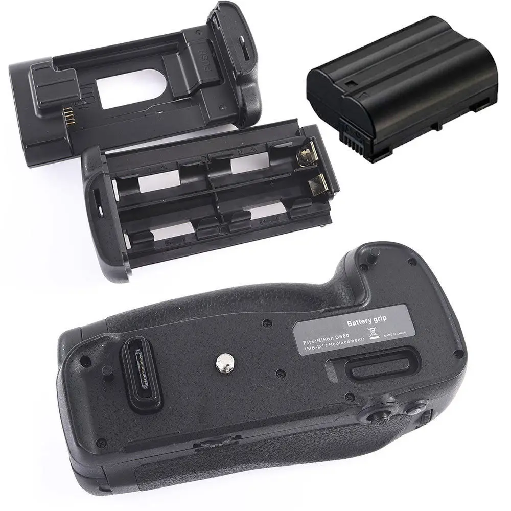 Jintu Vertical Battery Grip holder + Decode ENEL15 battery Kit Set For Nikon D500 DSLR Camera as  MB-D17 Hold