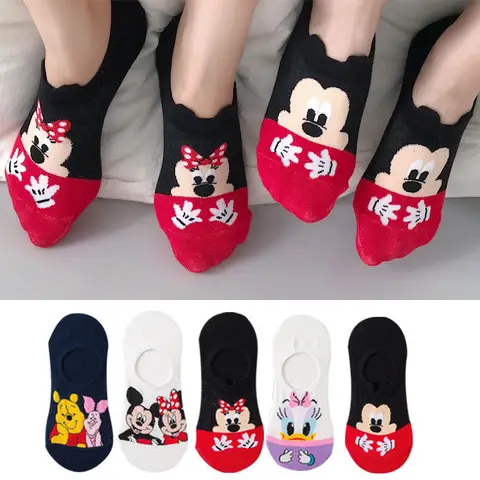 Women Animal Cartoon Socks 5 Pairs Disney