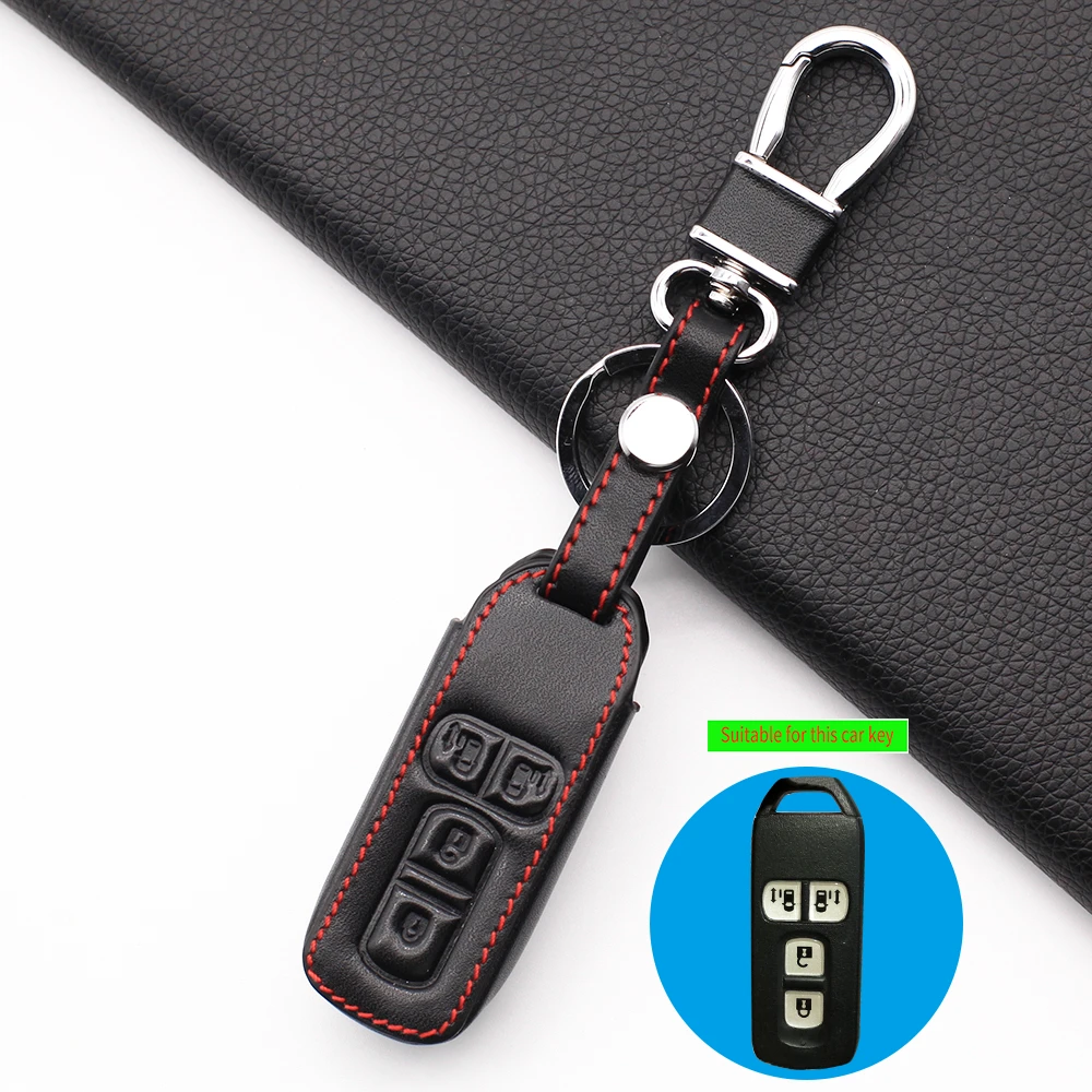 ارتداء مقاومة جلد دراجة نارية مفتاح حالة غطاء مجموعة لهوندا n-واحد N-BOX N عربة زائد 2018 جديد 4 أزرار لوحة المفاتيح قذيفة #2