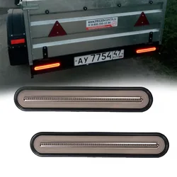 2pcs 100 LED 4-in-1 Car Turn Signal Light Flow Braking Rear Lamps Flowing Stop Lights Waterproof 12V Bulb For Truck Trailer