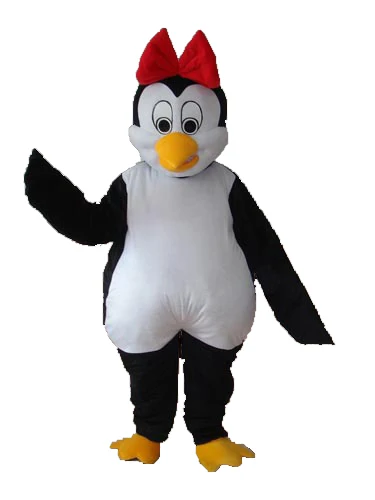 Fashion Design femminile fiocco rosso pinguino mascotte Costume adulto festa di compleanno vestito operato Halloween Cosplay abiti abbigliamento natale