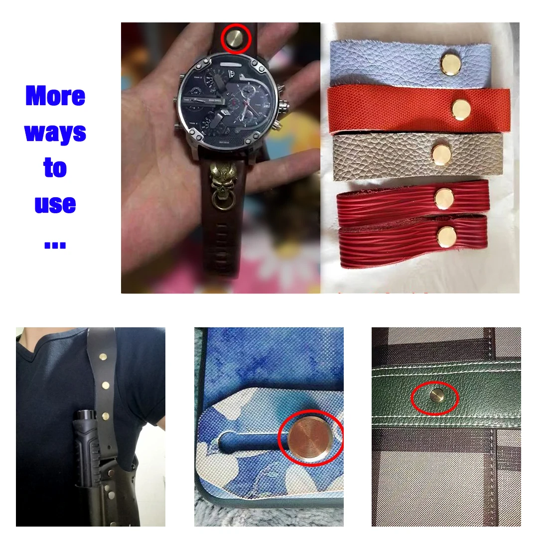 10 Stücke Leder Handwerk Chicago Schrauben Solide Runde Kopf Nagel Nieten Nieten Bolzen Für Gepäck Kleidung Tasche Riemen Schuhe Gürtel Dekorationen – Detail 5