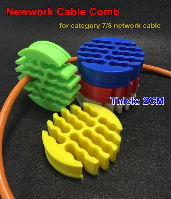 2CM thick Router network cabinet room category 7 / 8 network cable arrangement  tool 24holes management wire netowrk cable comb