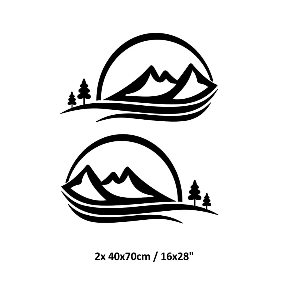 RV sticker Camper stickers mauntains trees decals camping car motorhome sunliving carthago Car sticker