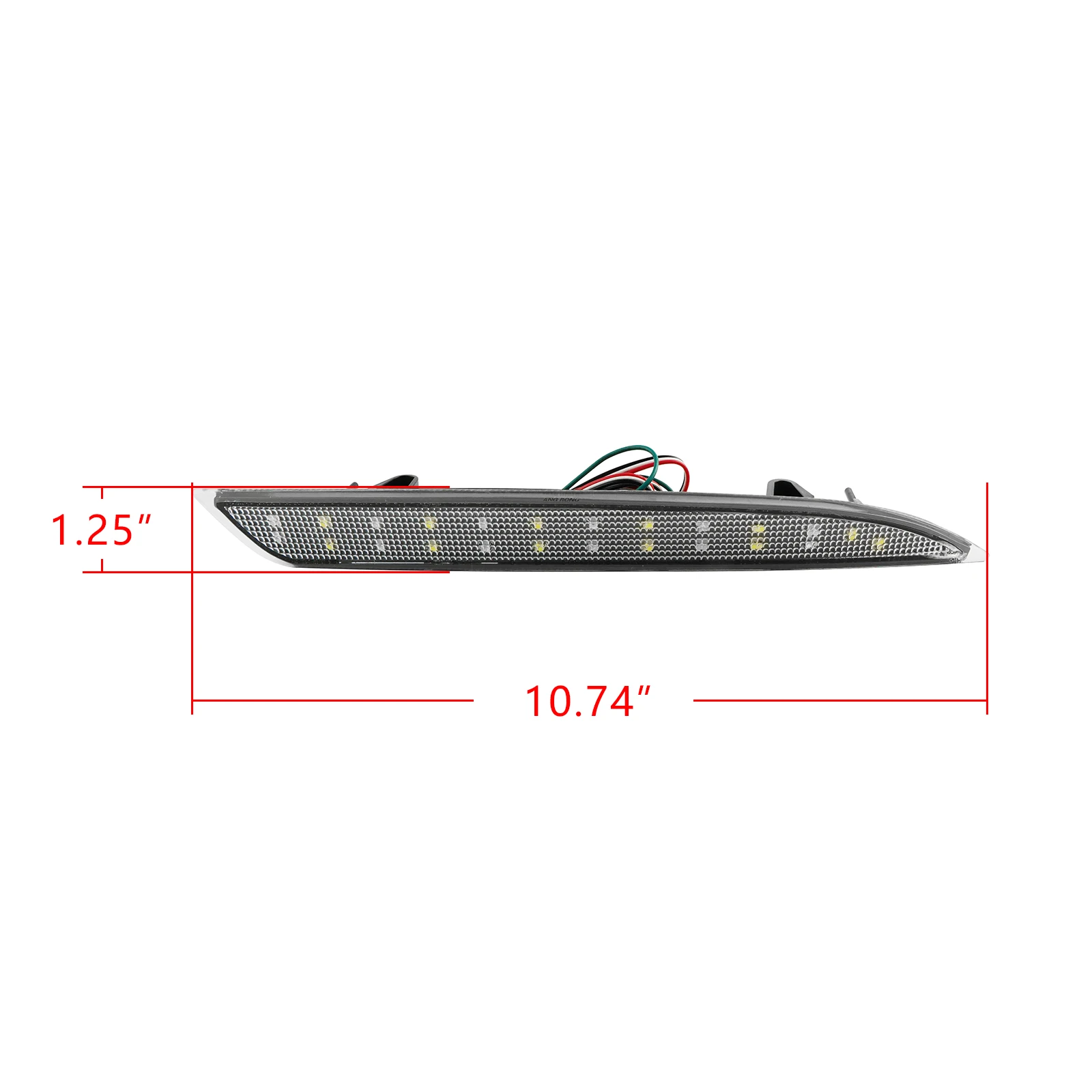 ANGRONG 2X For 2009-12 Opel Vauxhall Astra J LED Rear Bumper Reflector Brake Stop Light UK