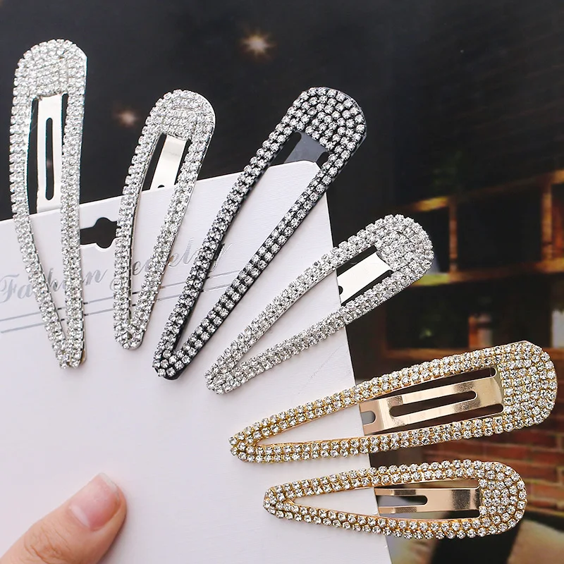 Elegant Metal Drop Rhinestone Hairpin Women Girls Hair Clip Bobby Pin Accessories For Hair Ornaments Hairclip Barrette Headdress