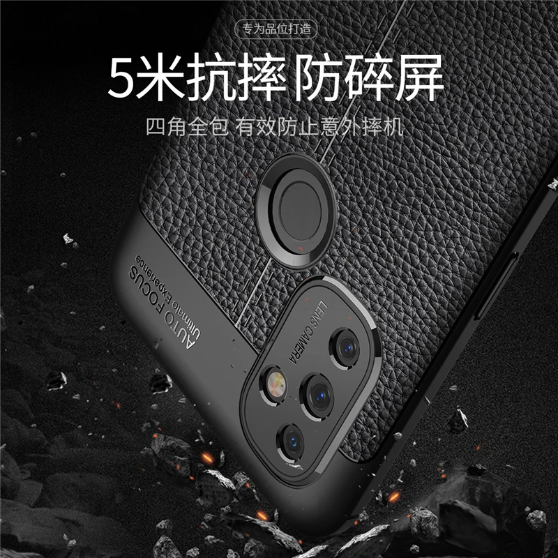 For OnePlus Nord N100 Case Leather Soft Silicon Shockproof Bumper Back Cover One Plus Nord N100 Phone Case For OnePlus Nord N100