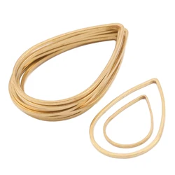 50pcs Raw Brass Teardrop Earrings Connectors Geometric Circle Resin Frame Linker Charms For Diy Drop Earrings Jewelry Making