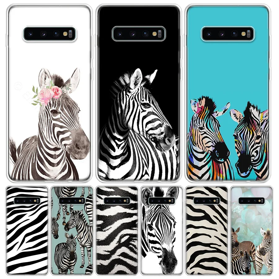 Zebra Stripe Black White For Samsung Galaxy S24 S23 S21 S22 Ultra S10 Plus S20 FE Phone Case S10E S8 S9 + Housing Shell Coque