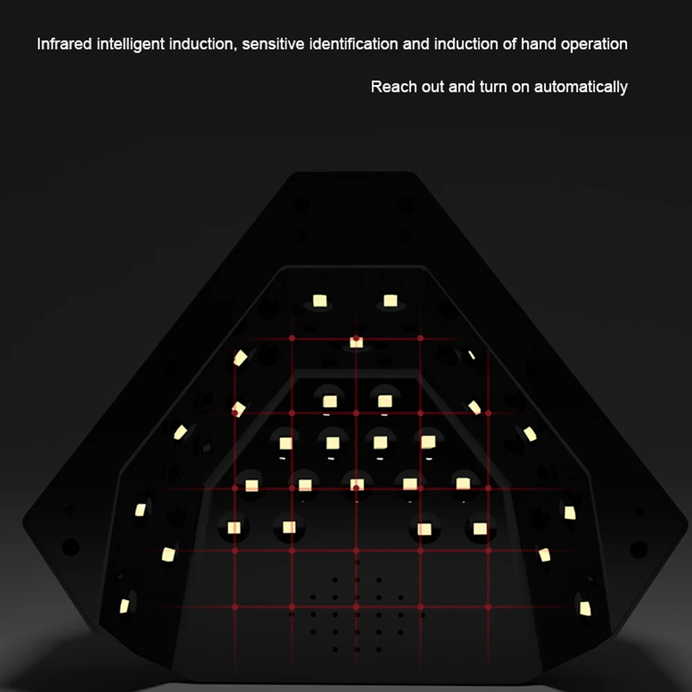 LED Gel Polish Curing Lamp UV Nail Dryer Diamond Shape Curing Lamp Machine for UV Gel Nail Polish 48W