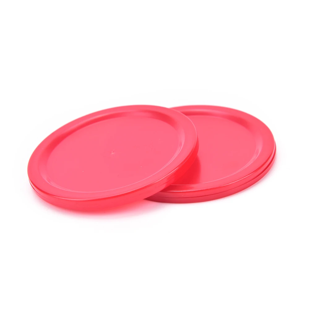 Juego de Mini discos de mesa de Hockey de aire rojo duradero para niños, 50mm, 2 pulgadas, accesorios de entretenimiento para fiestas, 5 unidades