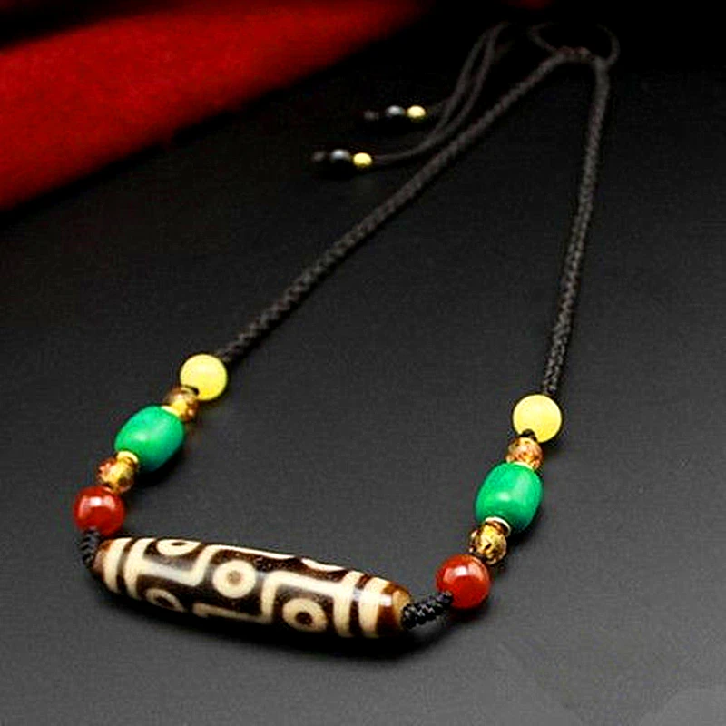 New Design Tibetan Qualitied 9 eyes Fengshui Dzi Ji Beads Old Misterious Beads Chokers Necklace for Men & Women Free Shipping