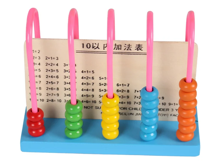 

5 рядов детских деревянных расчетов Abacus Bead развивающие математические игрушки Математика Раннее Обучение арифметика сложение вычитание 2021