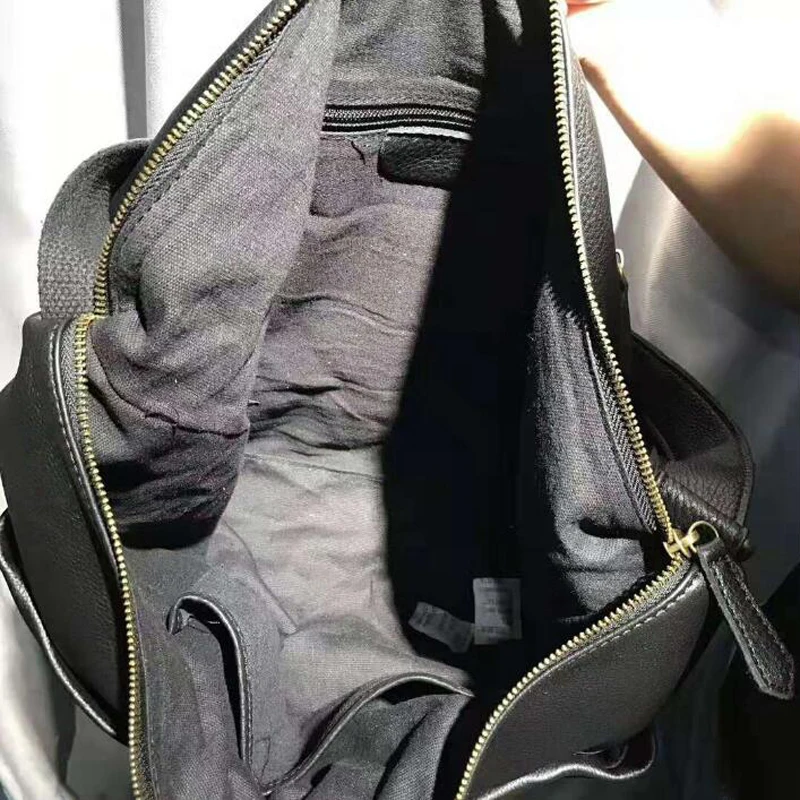 Echt leder Sack Schulter Damen Taschen zwei Out Taschen Designer Schulter Umhängetaschen für Frauen Universität Handtaschen – Detail 25