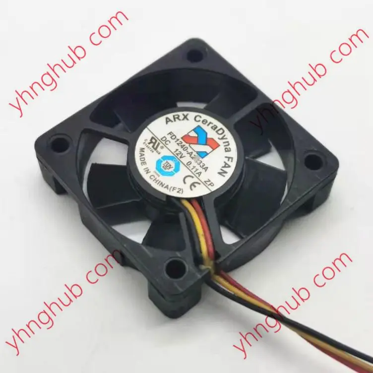 

ARX FD1240-A2033A DC 12V 0.11A 40x40x10mm 3-Wire Server Cooling Fan