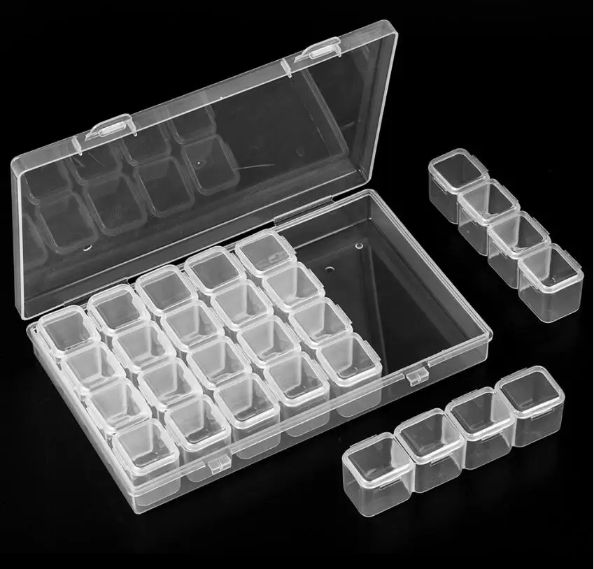 84/56 Grids Diamond Painting Accessories Box Rhinestone Embroidery Crystal Bead Organizer Storage Boxes Case Container Tools