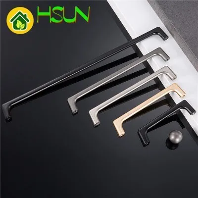 

Lengthen Zinc Alloy Handle TV Cabinet Door Black Gold Grey Silver Handle Modern Minimalist Drawer Pull Home Hardware Door Knob