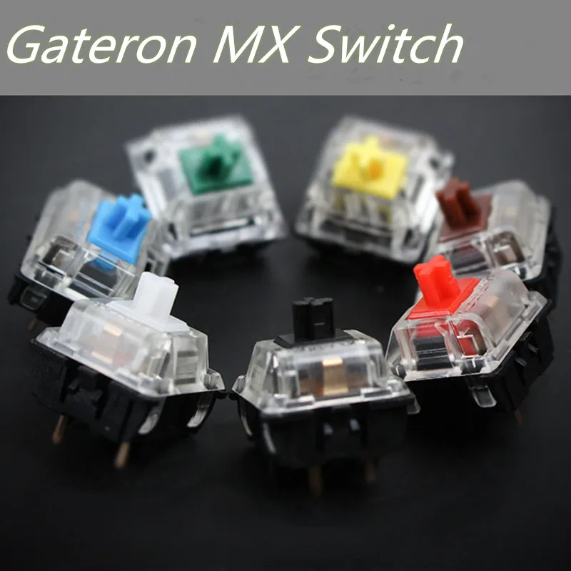 Gateron Keyboard Switch KS-8 Axis for Mechanical Keyboard Black Red Brown Blue Clear Green Yellow 3 Pins Fit GK61 Anne Pro 2