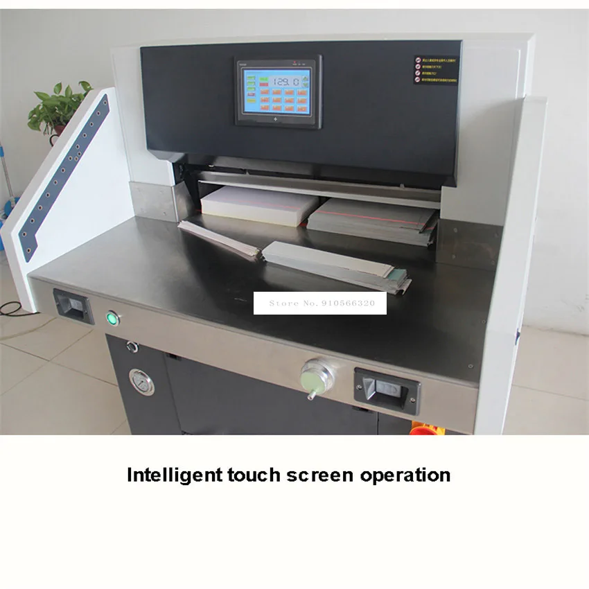 Recortadora de presión papel hidráulica doble, máquina automática de corte de papel, Control de programa, 4908C, 1,8kw, ancho máximo 49cm, 220V