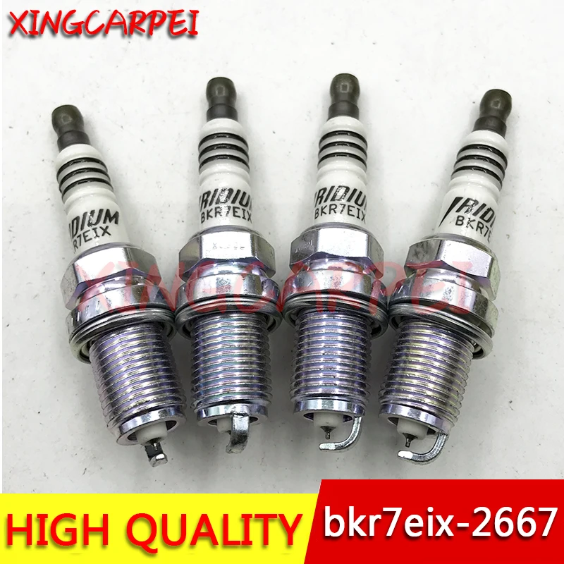 4pcs/lots BKR7EIX 2667 Iridium Spark Plug For Polaris Porsche Audi Quattro BMW Honda Volvo BKR7EIX-2667 Auto Plugs