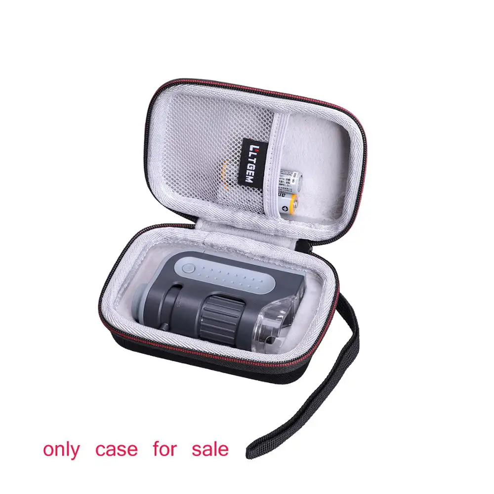 LTGEM Waterproof EVA Hard Case for Carson MicroBrite Plus 60x-120x LED Lighted Pocket Microscope (MM-300 or MM-300MU)