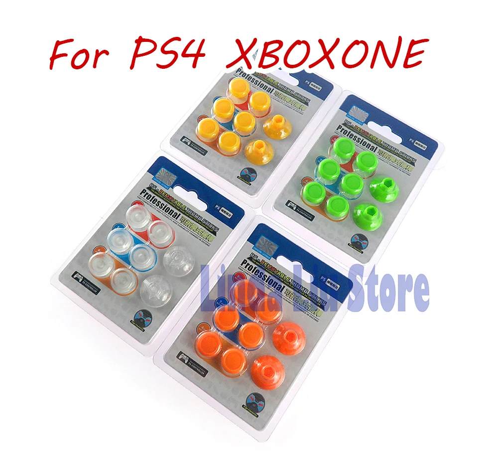 소니 PS4 플레이스테이션 PS4 슬림 프로 XBOX ONE 컨트롤러용 커스텀 커버, 향상된 블랙 썸스틱, 조이스틱 캡, 8/14 인 1, 1 세트