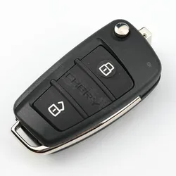 DAKATU 2 Button Replacement Flip Folding Remote Key Case Shell For Chery Tiggo 2 3 Fob Key Blank Cover