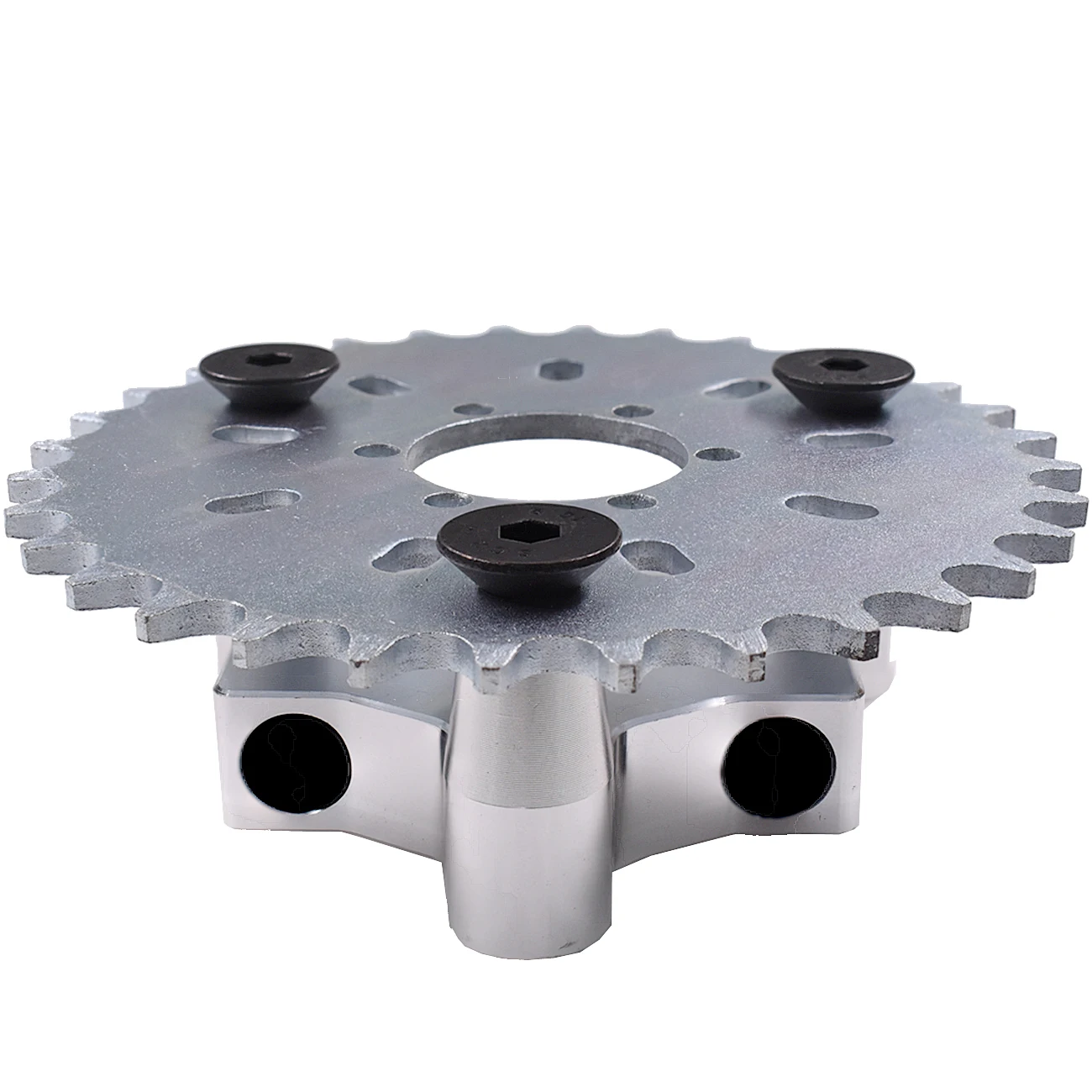 Silver CNC Adapter 40T Sprocket Fit 49cc 50cc 66cc 80cc Motorized Bike