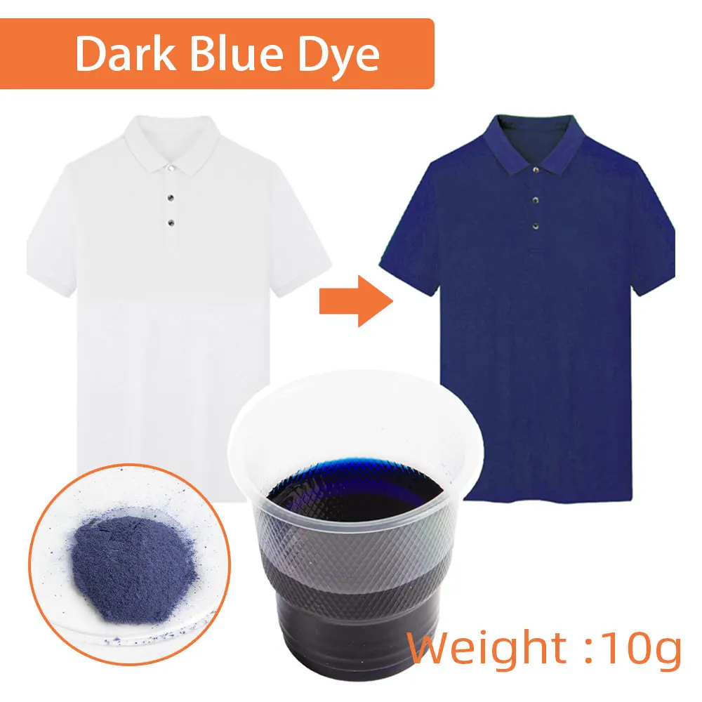 10g Dark Blue Color Fabric Dye Acrylic Paint Dyestuff Dye for Clothing in Cotton Nylon Silk Clothes Dye Textile Renovation