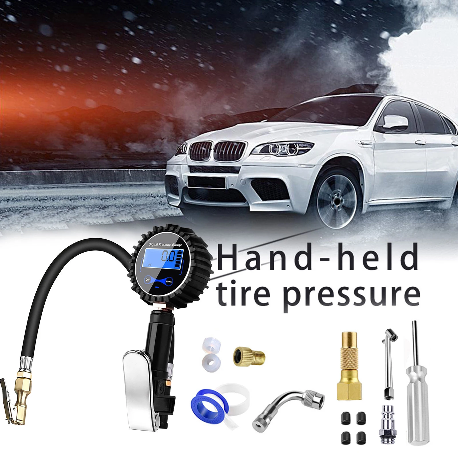 

2021 Digital Car Truck Air Tire Pressure Iator Gauge LCD Display Dial Meter Vehicle Tester Tyre IationMonitoring Tool