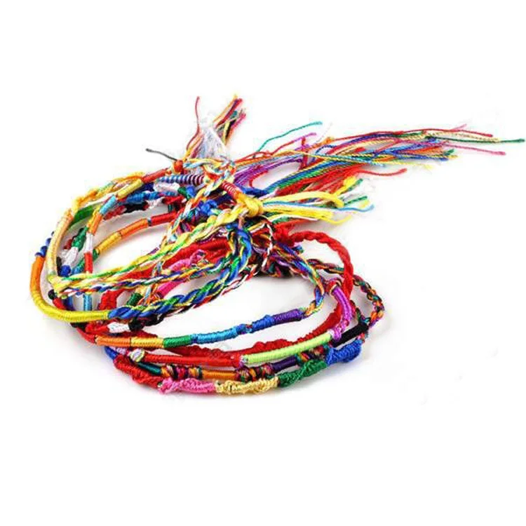 12 X Handmade Brazilian Woven Handmade Cotton Thread String Friendship Bracelets