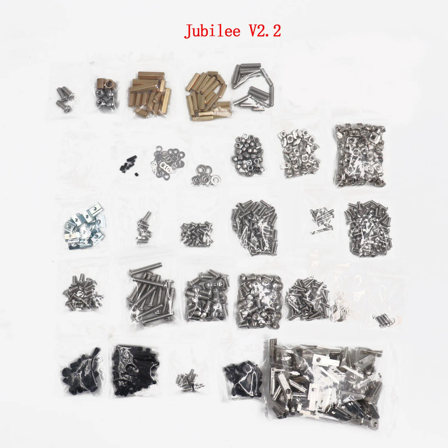 Blurolls Jubilee V2.2 3D Printer Tool Full Fasteners Kit With Screws Nuts Spacers Standoff