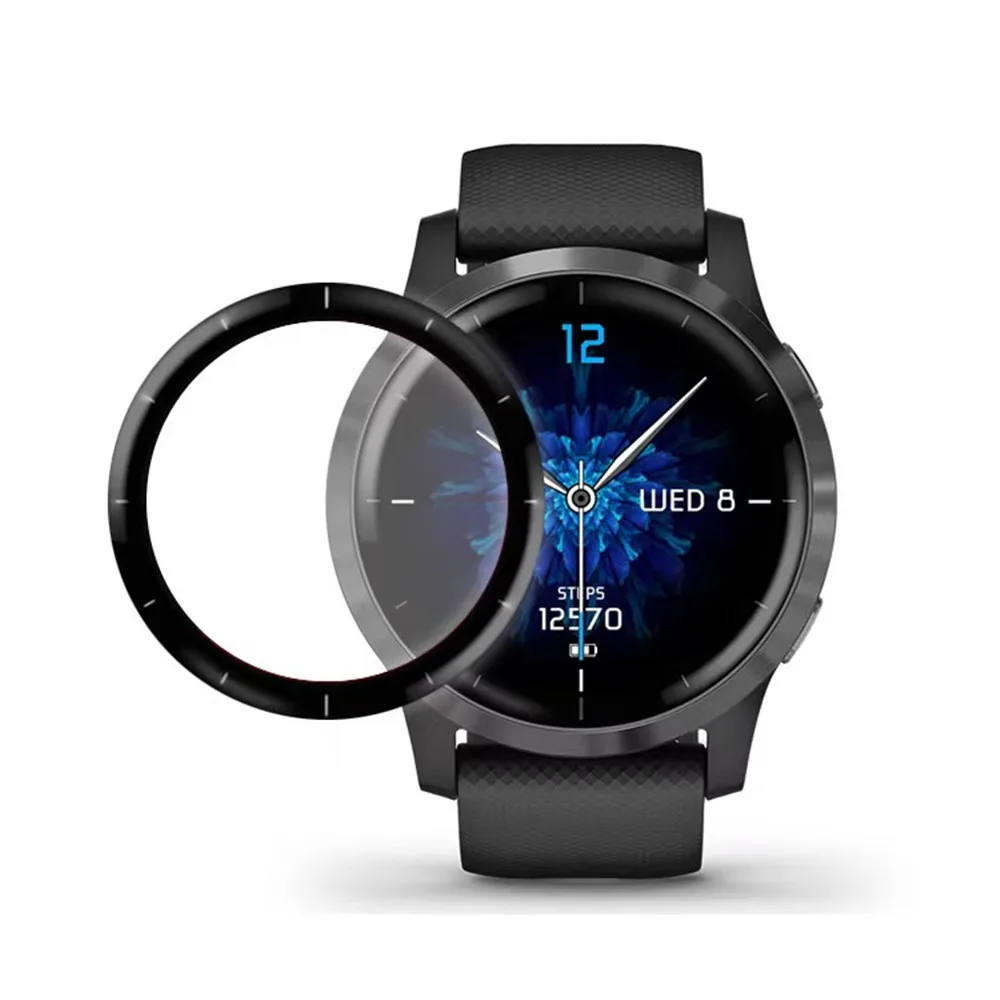 3D Full Viền Mềm Mại Bảo Vệ Màng Bọc Bảo Vệ Cho Garmin Vivoactive 4/Hoạt Động Đồng Hồ Thông Minh Smartwatch Tấm Bảo Vệ Màn Hình Trong Suốt Dây Phim