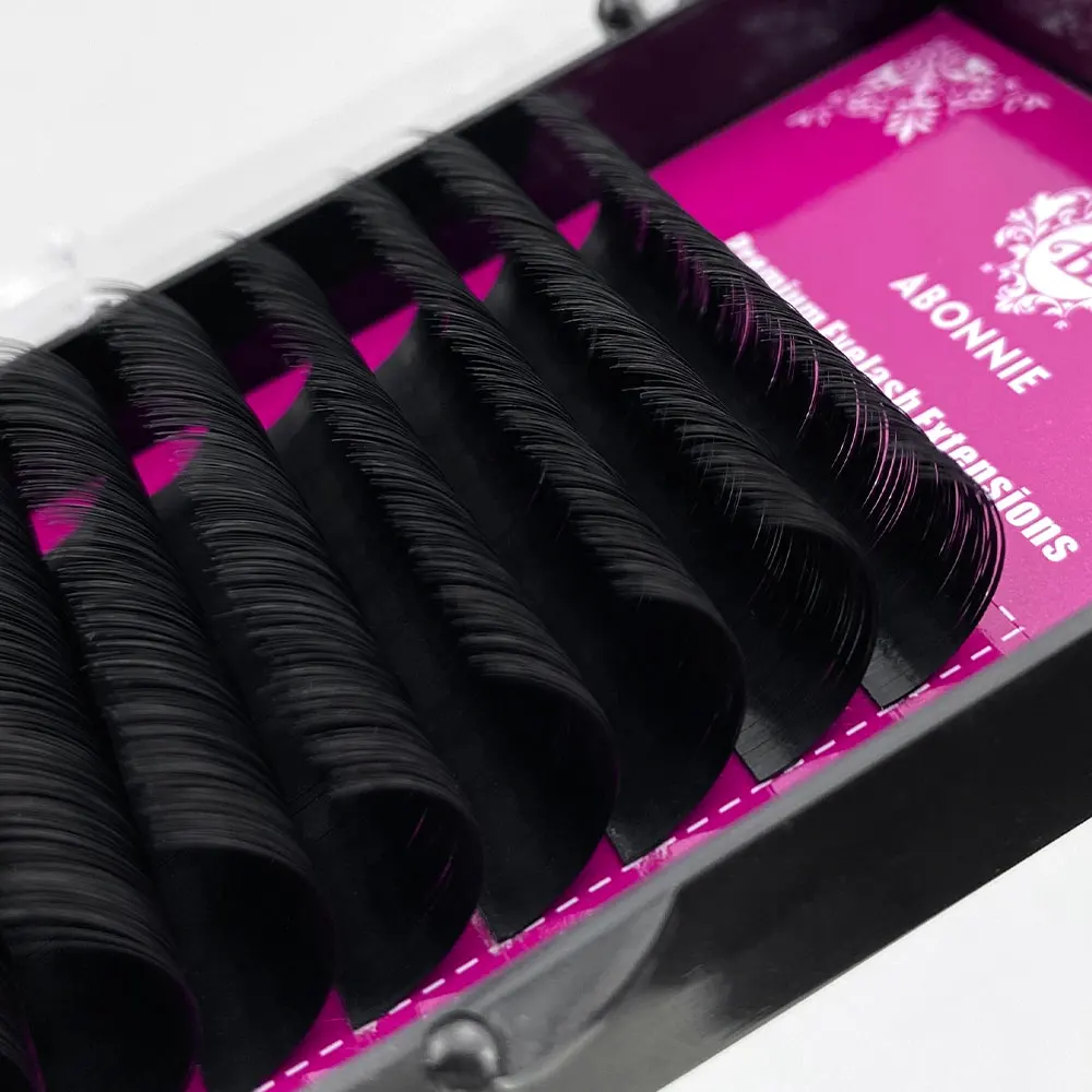 Abonnie 15-25mm Individual Eyelash Extension Mink Lashes Tray Lash Extensions Silk Fluffy Lash Extensions