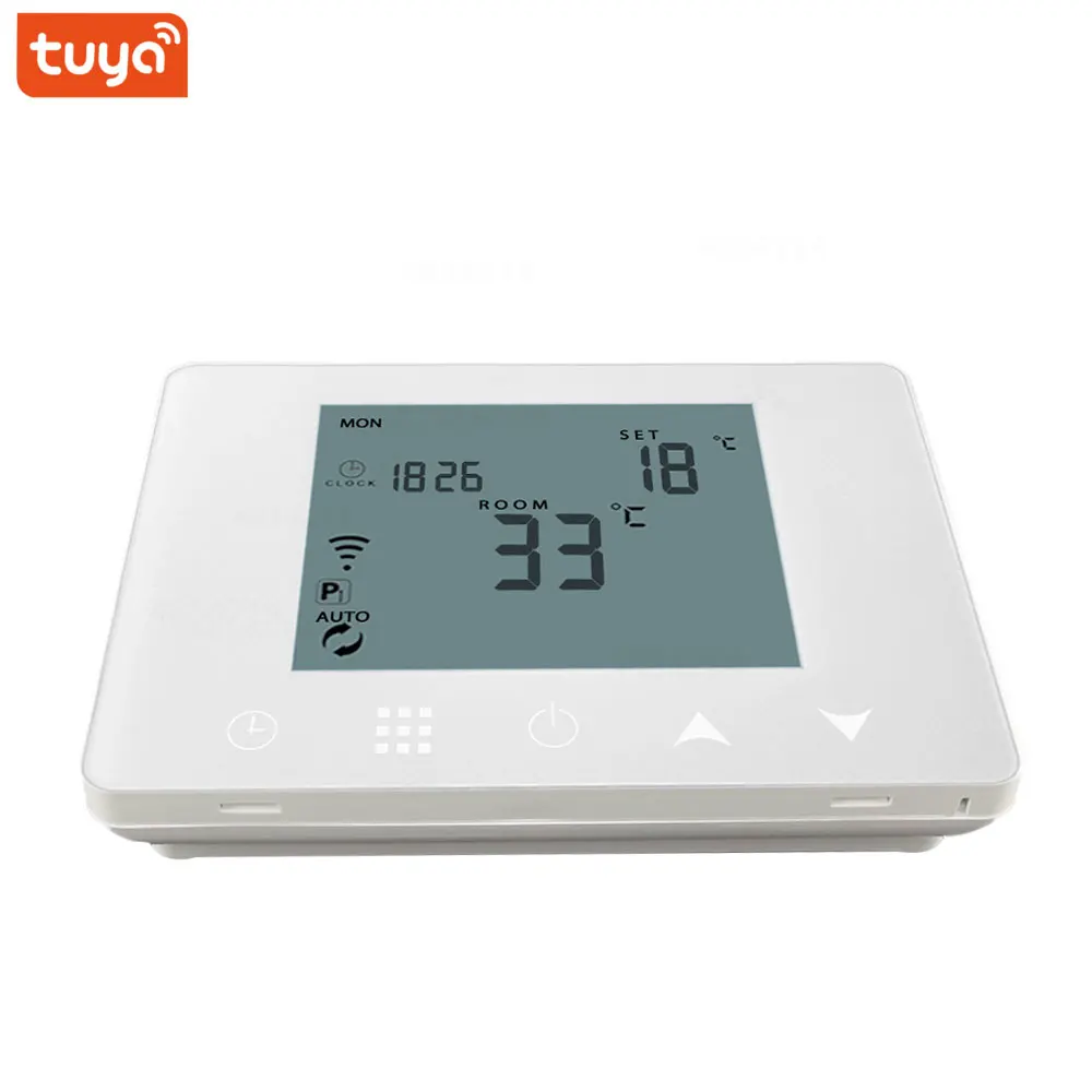 Imagem -04 - sem Fio Quarto Termostato Controlador de Temperatura Caldeira a Gás Água e Aquecimento do Solo Tuya Wi-fi rf em 1