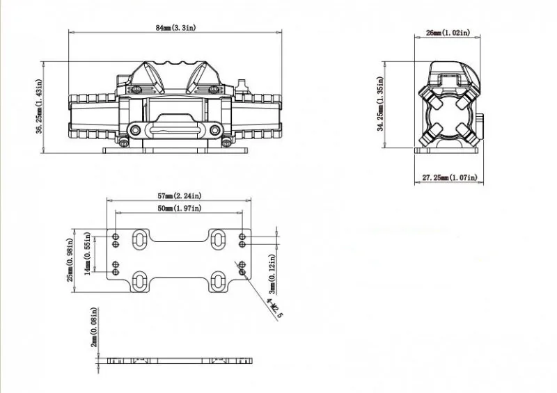 TFL RC Scale 1/10 ELECTRIC WINCH With Twin Motor Aluminum Alloy For RC Rock Crawler C1616-01